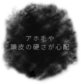 アホ毛や頭皮の硬さが心配